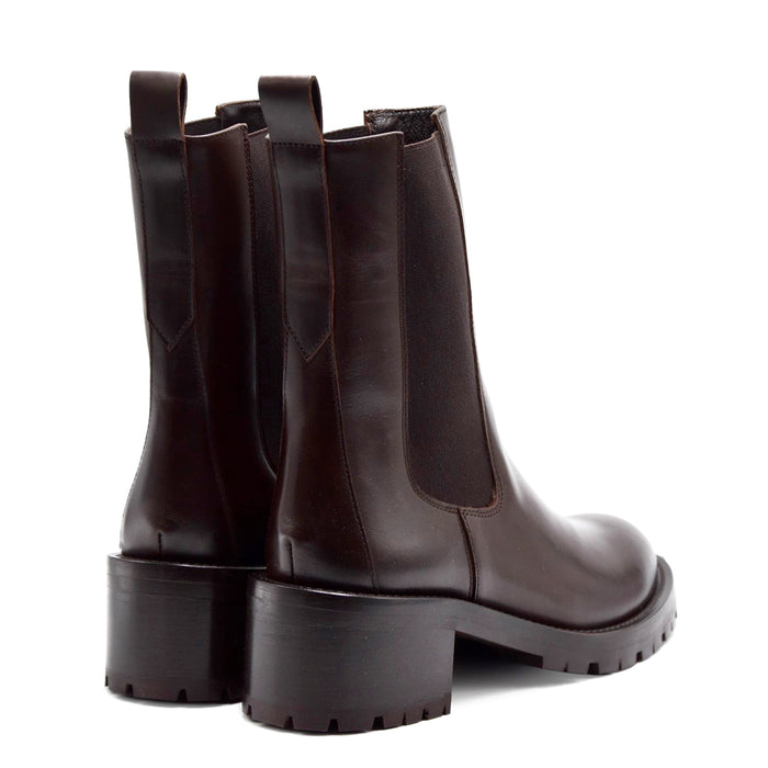Stivaletti Donna Con Tacco Guglielmo Rotta Chelsea Cioccolato
