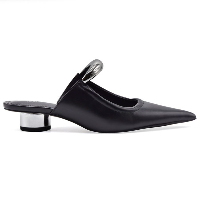 Sabot JW PEI Donna Helena Nero Con Hardware In Metallo Argento