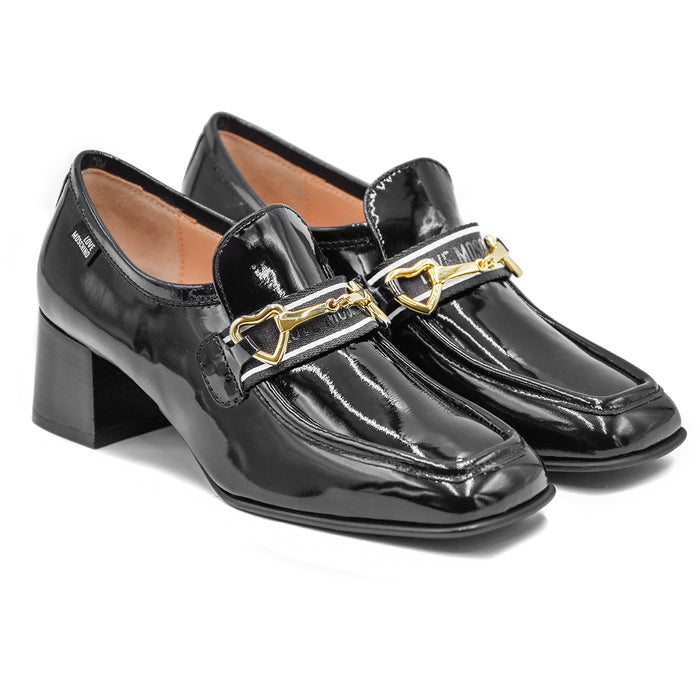 Loafers Love Moschino Donna | In Cuoio Vitello Abrasivato | Suola In Gomma - Foto 3