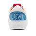 Love Moschino Sneakers Donna Bianco Logo Maxi Su Tallone Fucsia