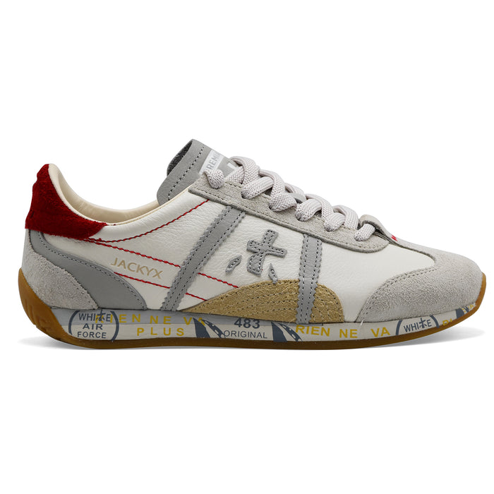 Sneakers Donna Premiata Jackyx 25D 8225 Bianco Grigio Rosso