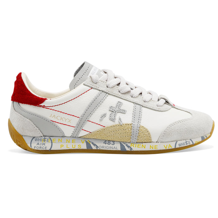 Sneakers Donna Premiata Jackyx 25D 8225 Bianco Grigio Rosso