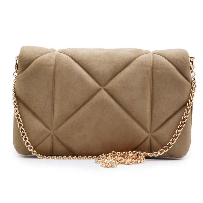 Borsa Donna Love Moschino Sabbia Logo Frontale Clip Magnetica