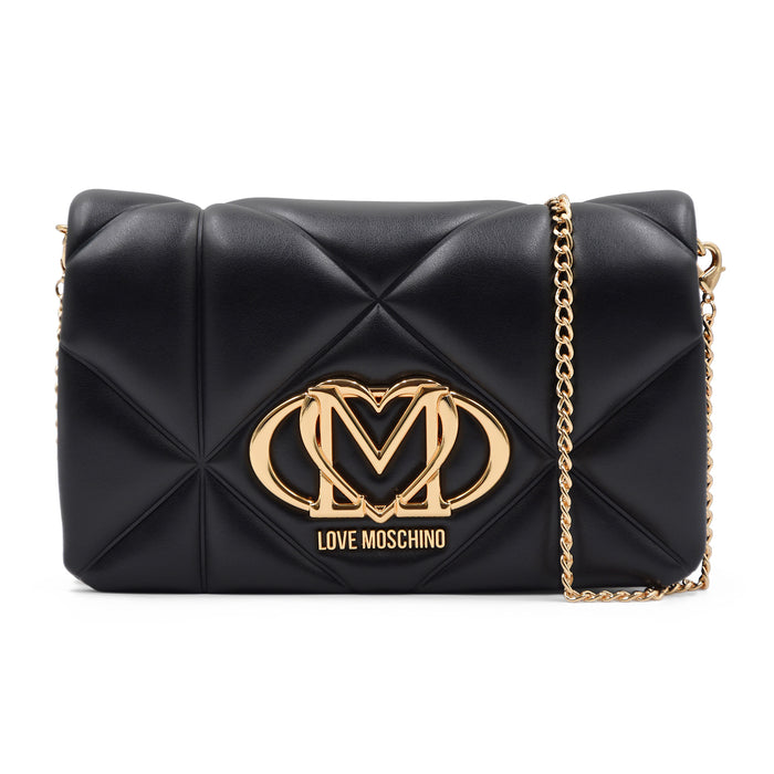 Borsa Donna Love Moschino Nero Ecopelle Morbida Stile Iconico