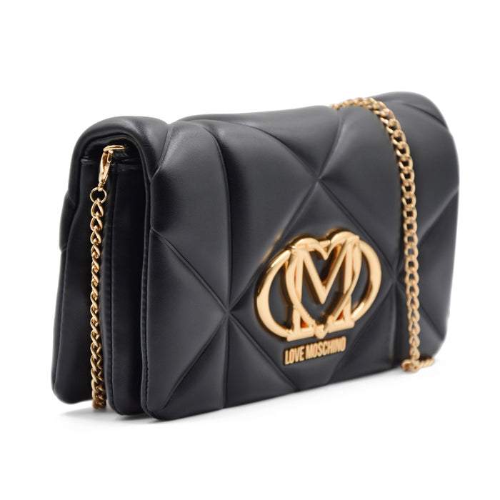 Borsa Donna Love Moschino Nero Ecopelle Morbida Stile Iconico