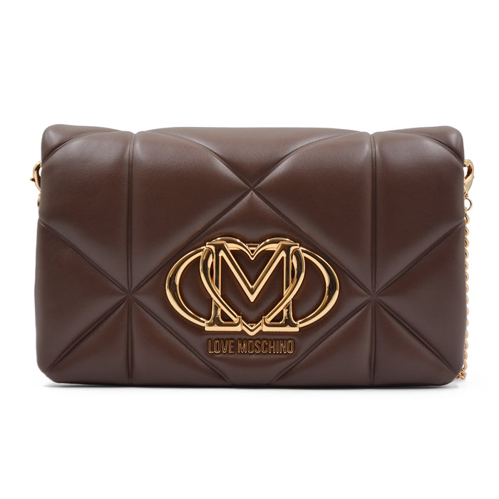 Borsa Love Moschino Donna Ecopelle Cioccolato Tracolla Removibile