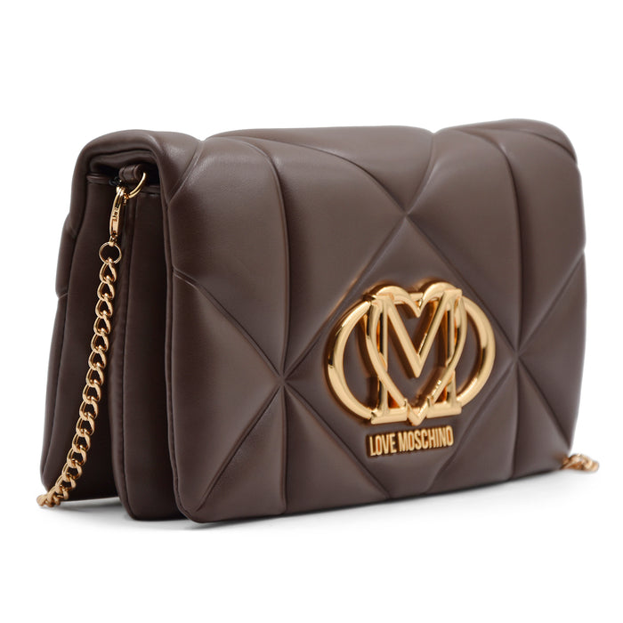 Borsa Love Moschino Donna Ecopelle Cioccolato Tracolla Removibile