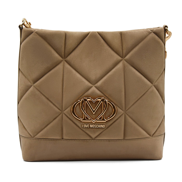 Borsa Love Moschino Donna Sabbia Embossed Tracolla Regolabile