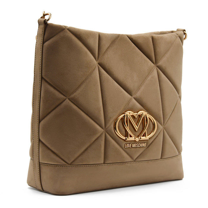 Borsa Love Moschino Donna Sabbia Embossed Tracolla Regolabile