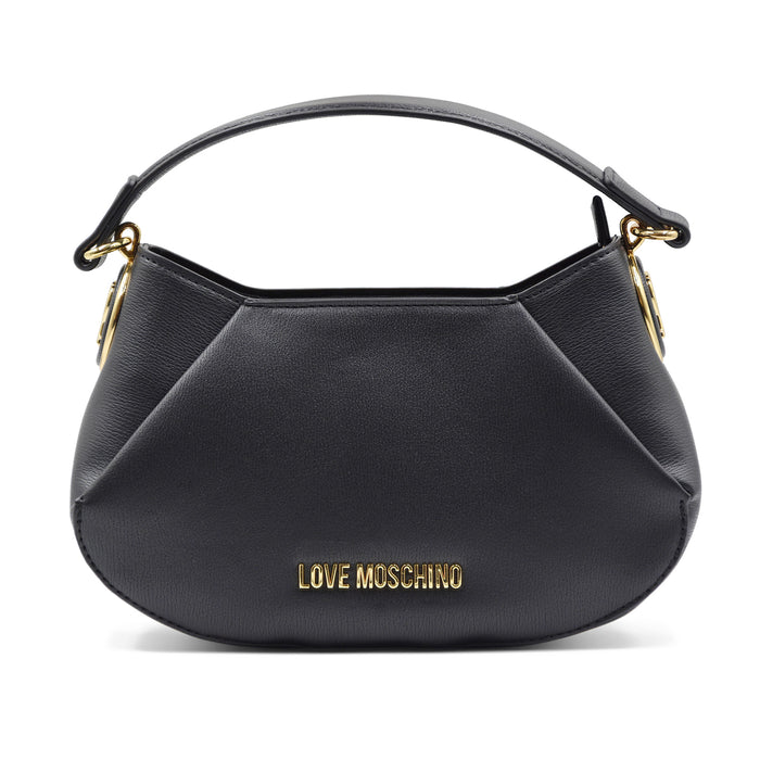 Borsa Love Moschino Donna Nero Minimal Ecopelle Con Zip Dorata