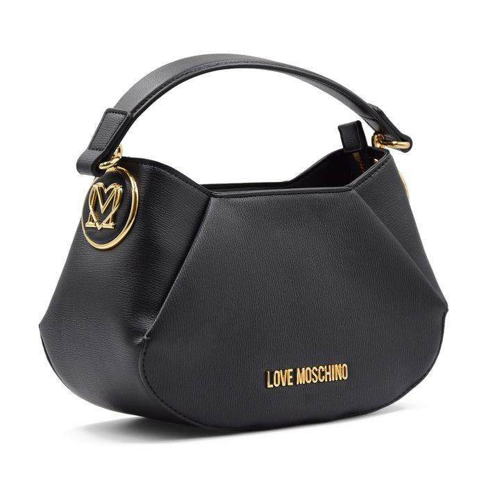 Borsa Love Moschino Donna Nero Minimal Ecopelle Con Zip Dorata