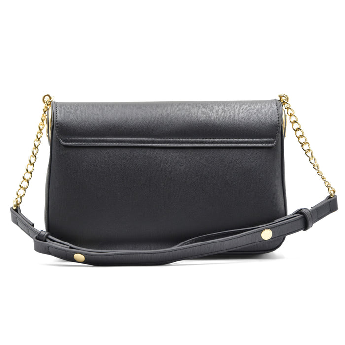 Borsa Love Moschino Donna Nero Essenziale Con Logo Su Pattina