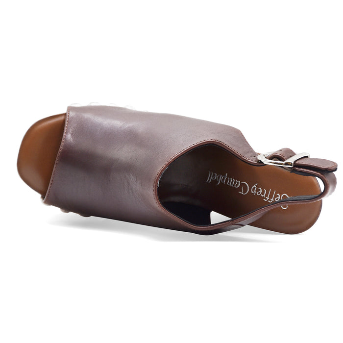 Jeffrey Campbell Women's Snick Brown Studded Wedge Sandals