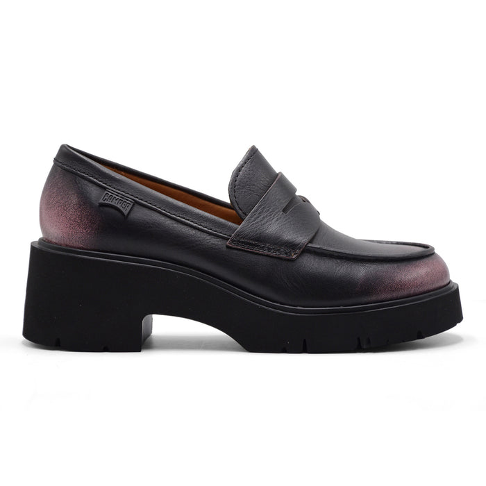 Mocassini Camper Donna Mezzo Tacco Milah Nero Sfumature Rosa
