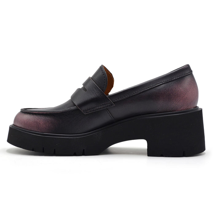 Mocassini Camper Donna Mezzo Tacco Milah Nero Sfumature Rosa