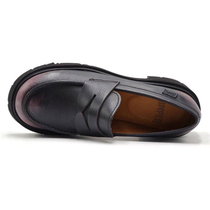 Mocassini Camper Donna Mezzo Tacco Milah Nero Sfumature Rosa