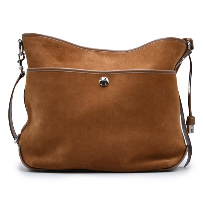 Borsa Hogan Donna Hocket Hobo Medium In Crosta Marrone Cognac