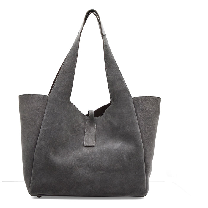 Borsa Hogan Donna In Vero Camoscio PiomboH01X SHOPPING H(0300)