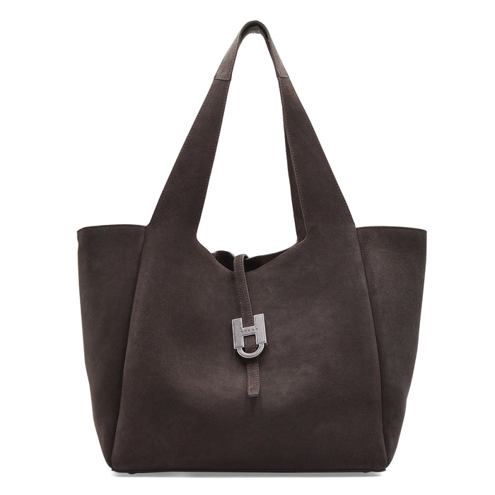 Borsa Shopping Hogan Da Donna Trend Pelle Scamosciata Marrone