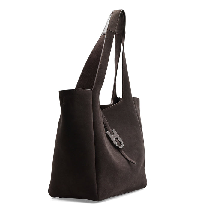 Borsa Shopping Hogan Da Donna Trend Pelle Scamosciata Marrone