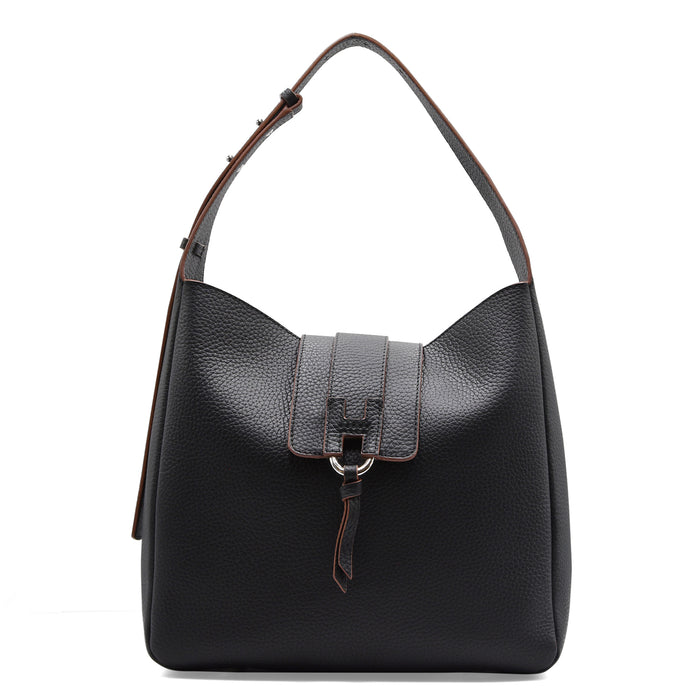 Borsa Hobo Hogan Trend Donna Nero Pelle Martellata Raffinata
