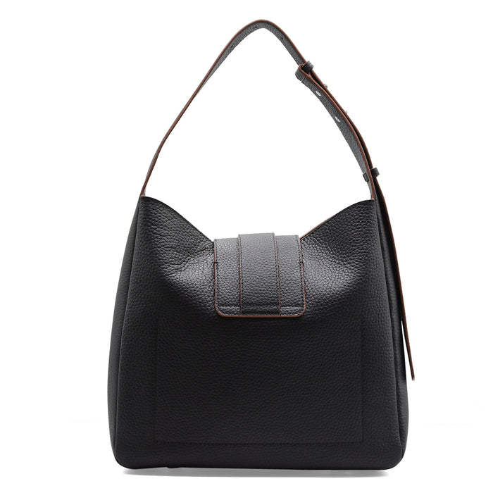 Borsa Hobo Hogan Trend Donna Nero Pelle Martellata Raffinata