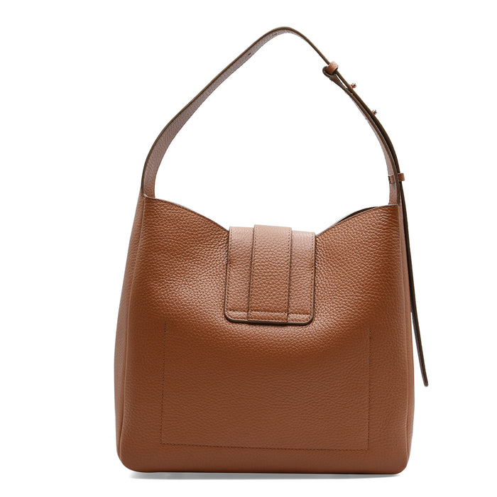 Borsa Hogan Donna H01X Pelle Di Qualità Martellata Color Cuoio