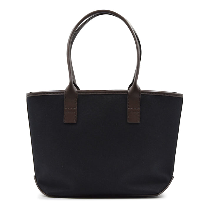 Borsa Hogan Script Piccola In Tessuto Nero E Dettagli In Pelle