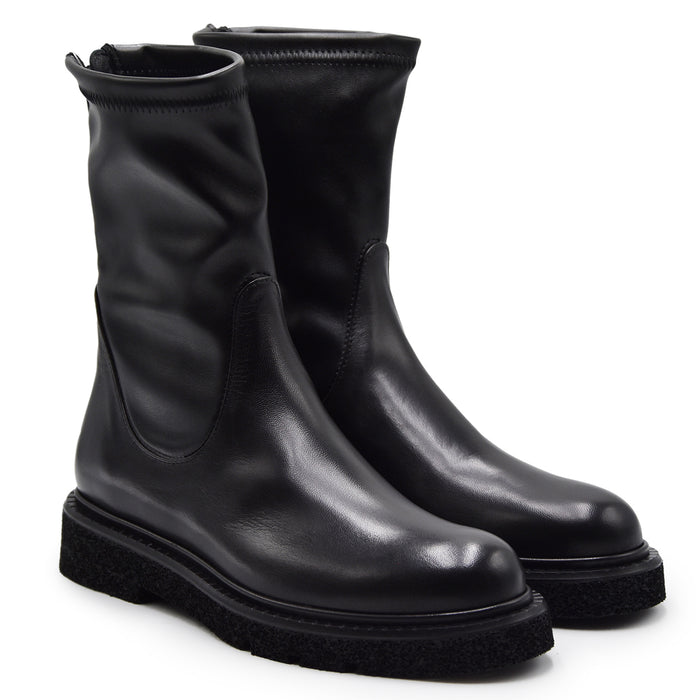 Stivaletti Guglielmo Rotta Donna Nappa Nero KREMS Made In Italy