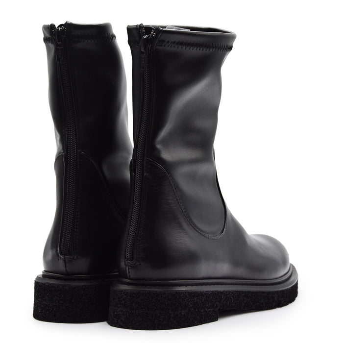 Stivaletti Guglielmo Rotta Donna Nappa Nero KREMS Made In Italy