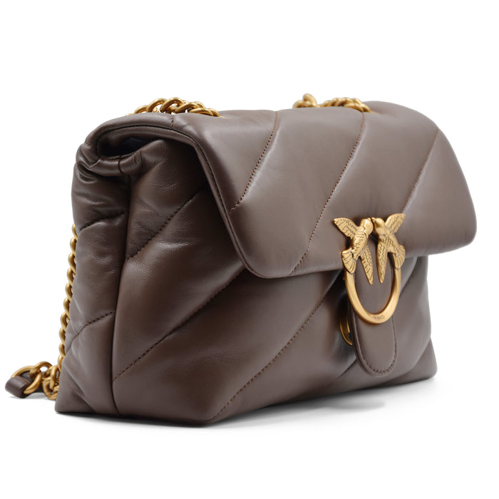 Borsa Pinko Love Puff Classic Donna Marrone Fibbia Love Birds