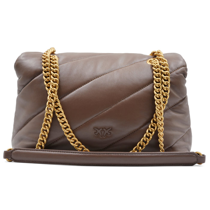 Borsa Pinko Love Puff Classic Donna Marrone Fibbia Love Birds