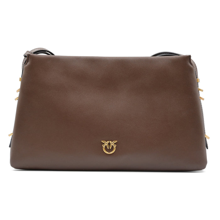 Borsa Pinko Triplet Donna Pelle Marrone Antique Iconico Logo