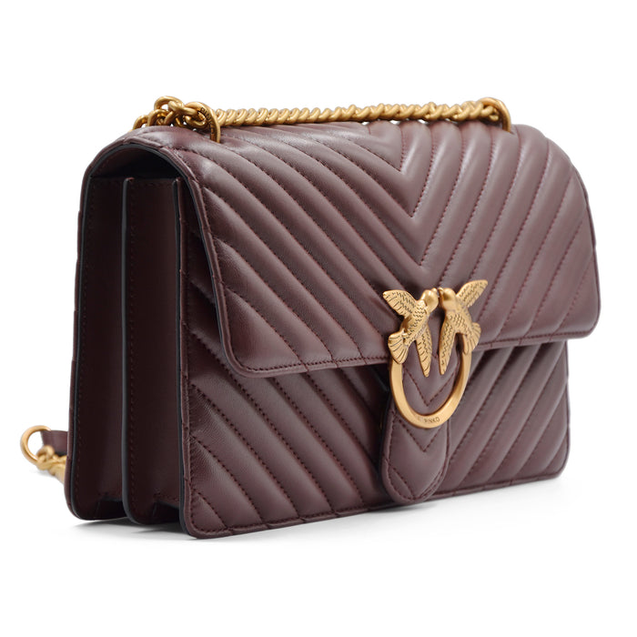 Borsa Pinko Love One Classic Donna Pelle Trapuntata Cioccolato