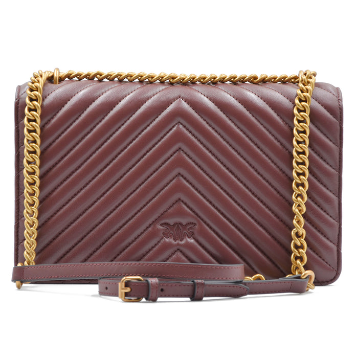 Borsa Pinko Love One Classic Donna Pelle Trapuntata Cioccolato