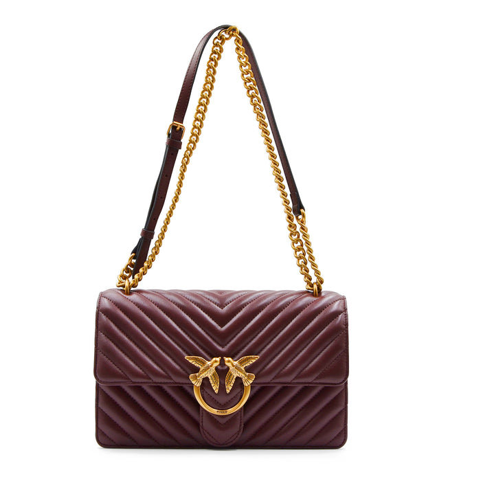 Borsa Pinko Love One Classic Donna Pelle Trapuntata Cioccolato