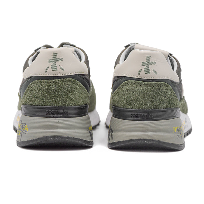 Sneakers Premiata Uomo Landeck 6403 Verde Con Colletto Bianco
