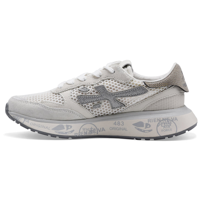 Women's Premiata Lauryn 8186 White Retro Running Sneakers