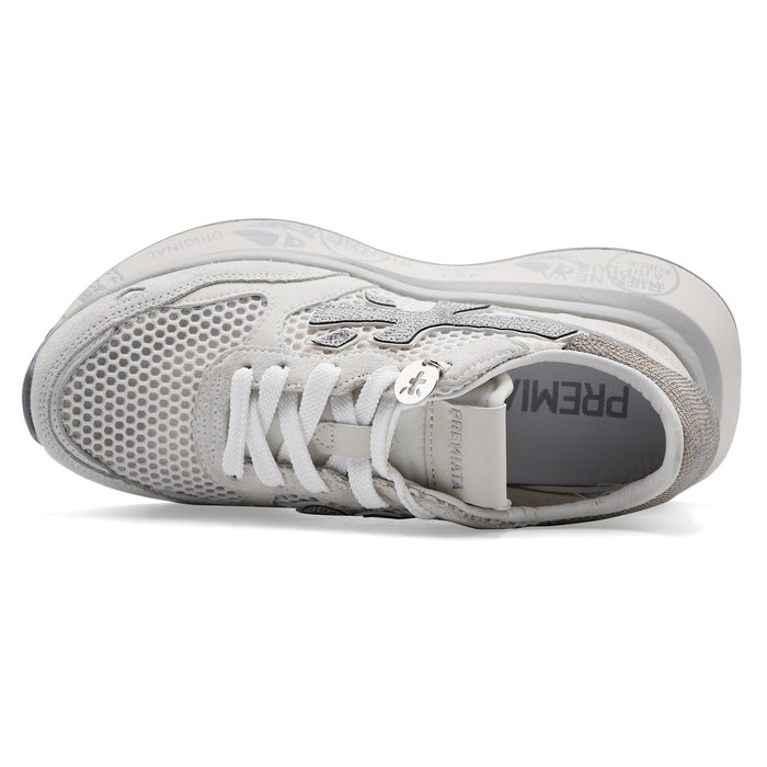 Women's Premiata Lauryn 8186 White Retro Running Sneakers