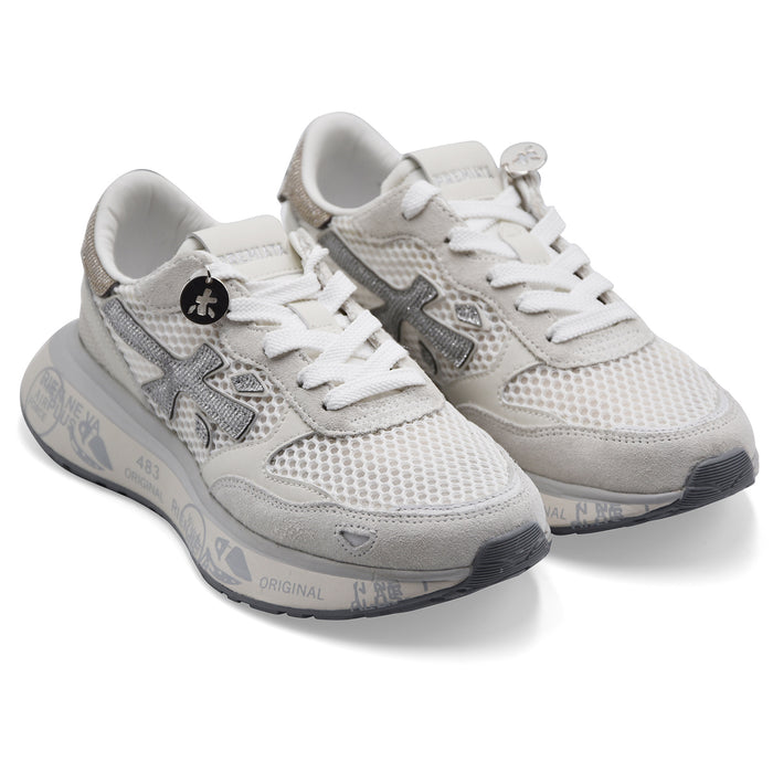 Women's Premiata Lauryn 8186 White Retro Running Sneakers