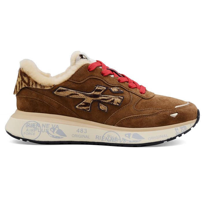 Sneakers Premiata Lauryn 8532 Donna Cammello Suede Shearling