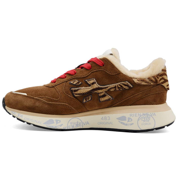 Sneakers Premiata Lauryn 8532 Donna Cammello Suede Shearling