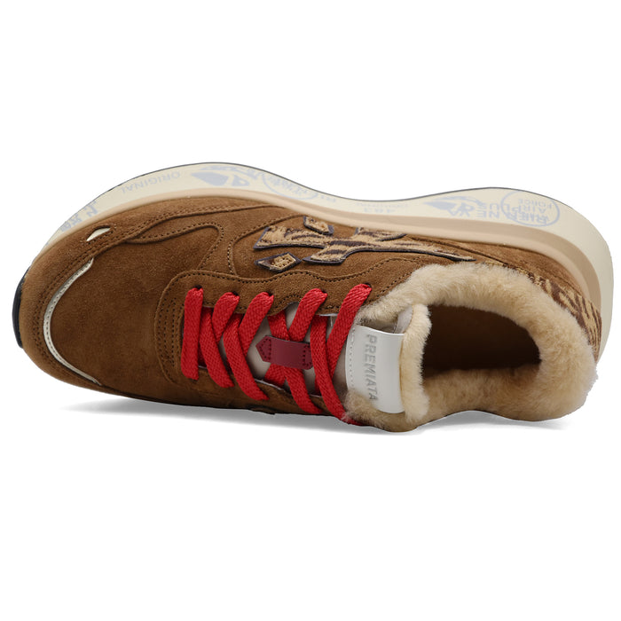 Sneakers Premiata Lauryn 8532 Donna Cammello Suede Shearling