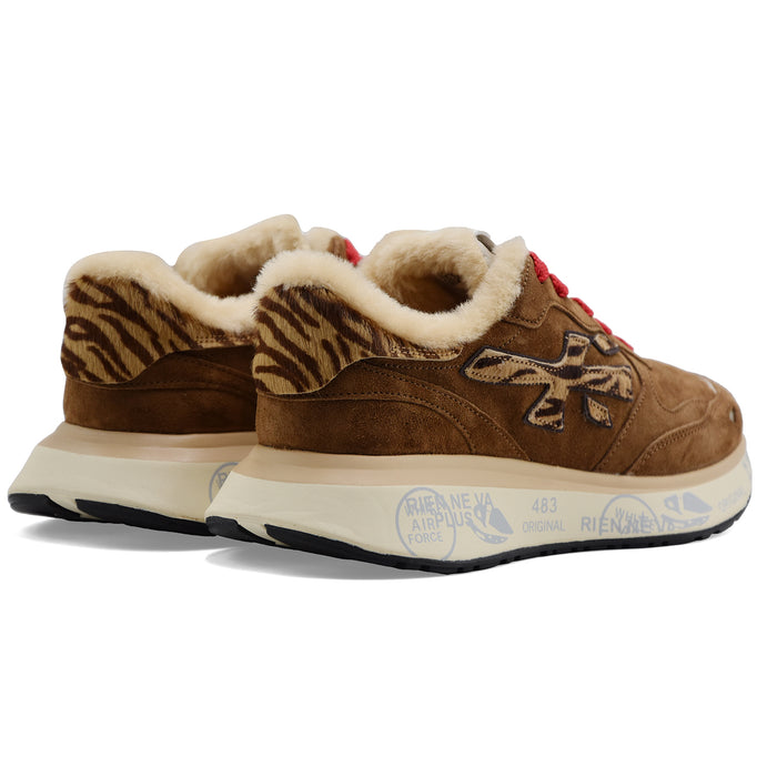 Sneakers Premiata Lauryn 8532 Donna Cammello Suede Shearling