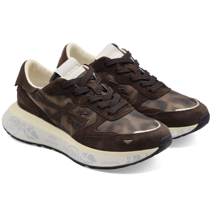 Sneakers Premiata Lauryn 8548 Marrone Donna Pelle Scamosciata