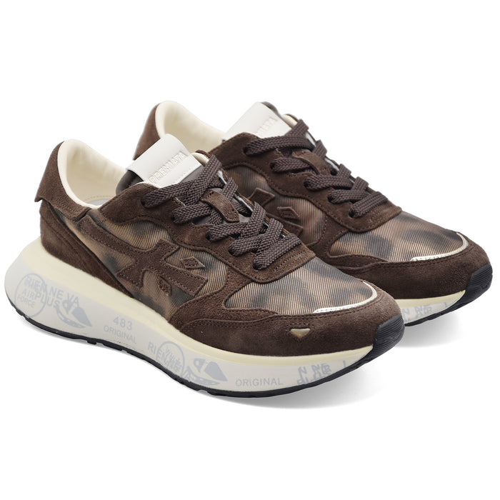 Sneakers Premiata Lauryn 8548 Marrone Donna Pelle Scamosciata