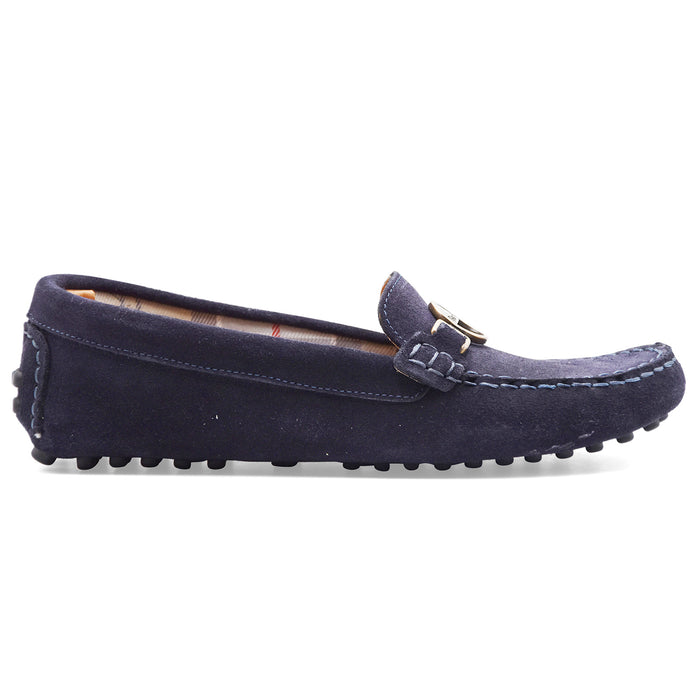 Mocassini Barbour Donna LAIRE DRIVING SHOE Pelle Scamosciata Blu
