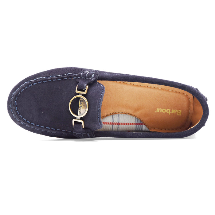 Mocassini Barbour Donna LAIRE DRIVING SHOE Pelle Scamosciata Blu
