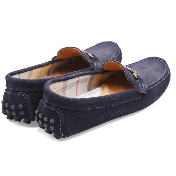 Mocassini Barbour Donna LAIRE DRIVING SHOE Pelle Scamosciata Blu