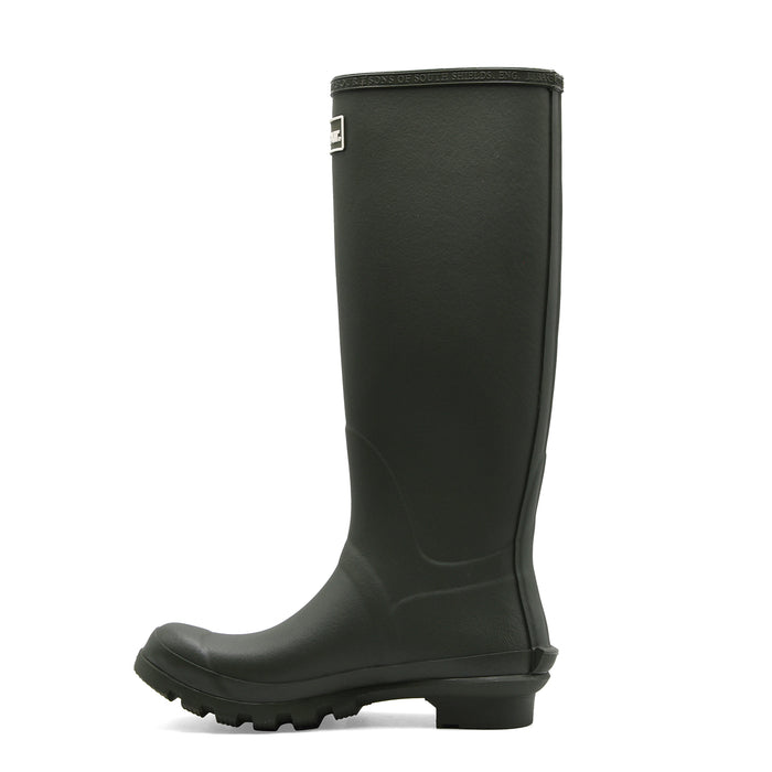 Stivali Barbour Bede Donna In Gomma Verde Con Logo In Bianco